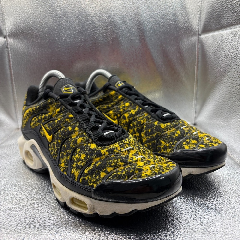 Size 8.5 Nike Air Max‎ PlusYellow Snakeskin Womens Low Sneaker Shoes CT1555-001
